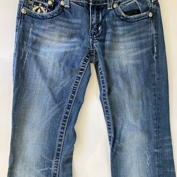 Miss Me 2 Pairs Ladies Jeans 27/4 Boot Cut Preowned - Picture 3 of 4